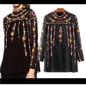 Zara Embroidered Floral blouse